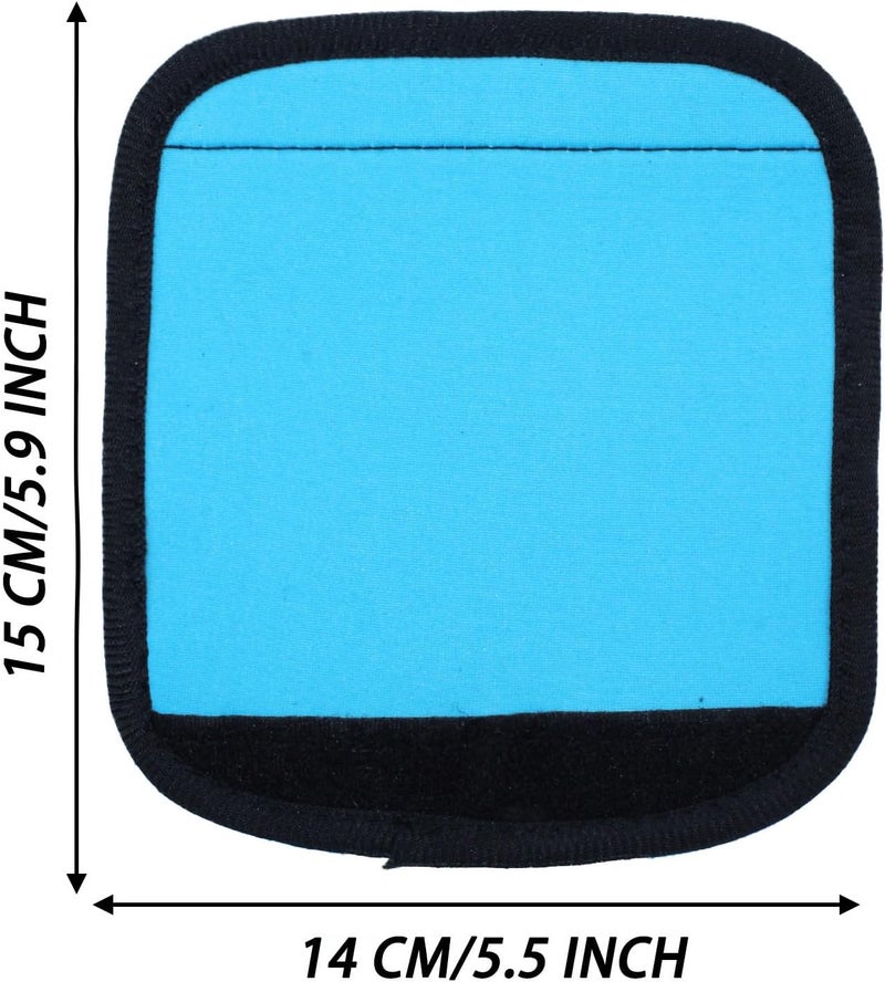 AUXBC Luggage Handle Wraps, Soft Travel Bag Handle Cover, Padded Handle Grip, Suitcase Tags Identifiers for Travel Accessories, Blue, 2pcs - Image 2
